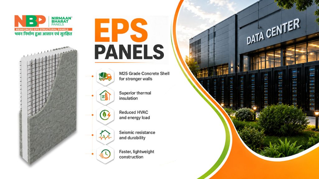Reinforced EPS structural panels for energy efficient data center construction in India