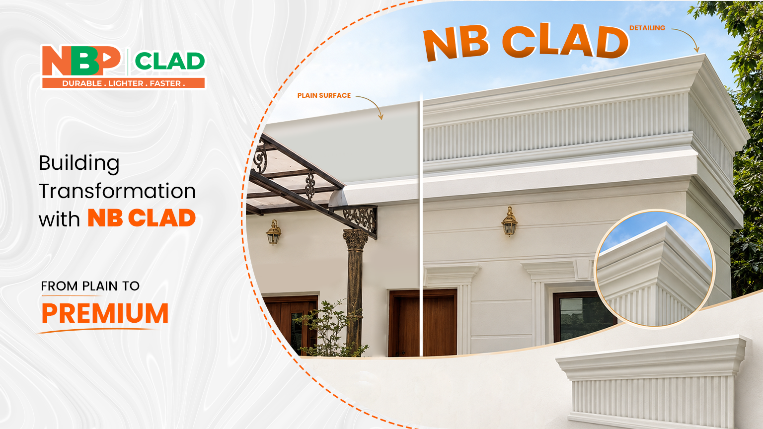 NB Clad cornice and architectural moulding in Indore by Nirmaan Bharat Panels