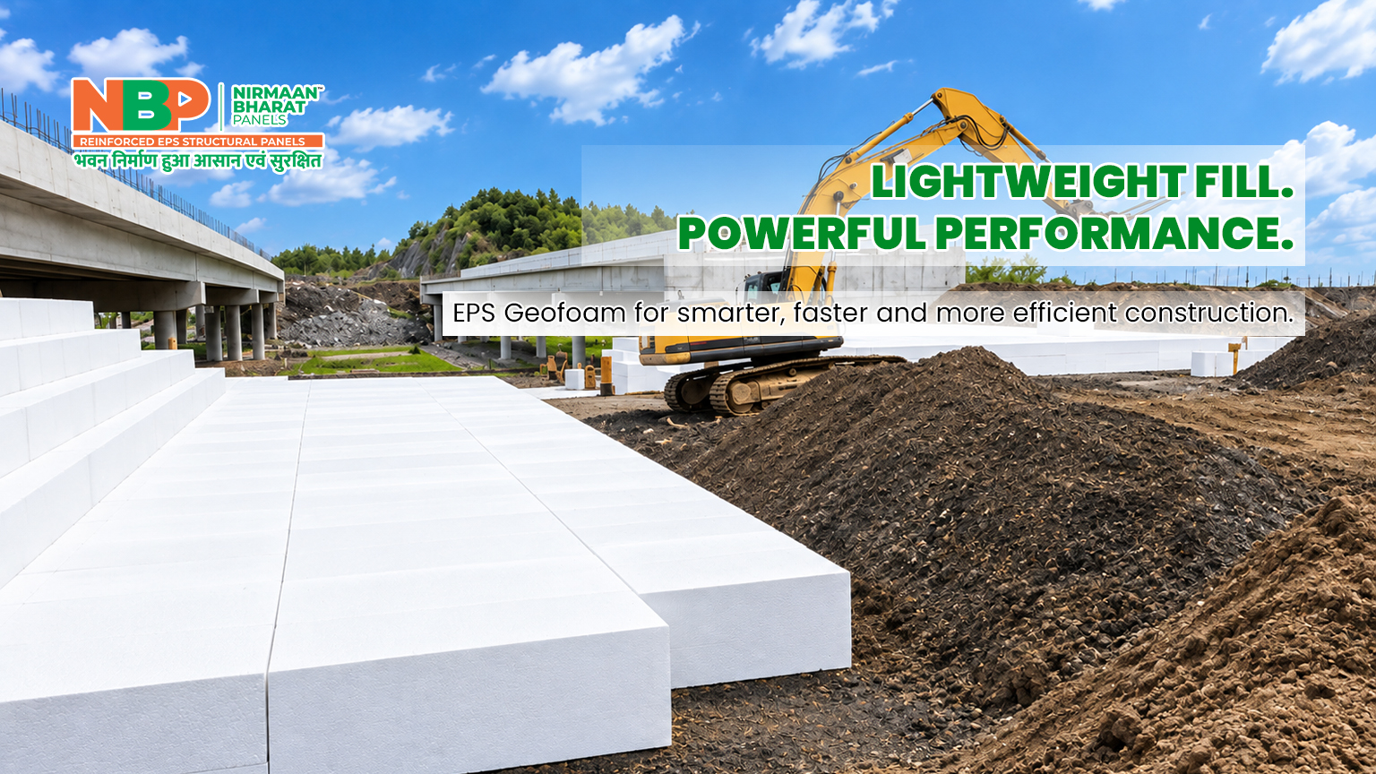 EPS Geofoam lightweight fill blocks for road and infrastructure construction